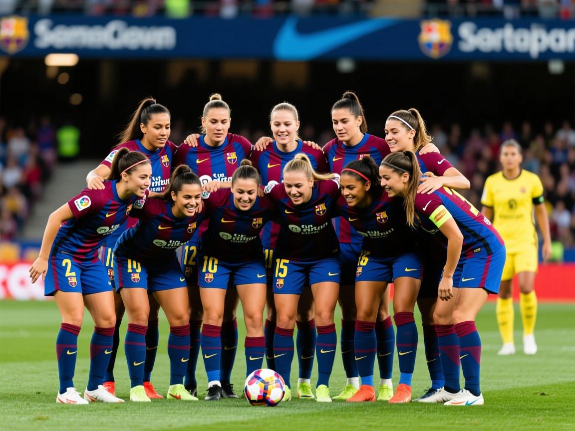 西甲女队比赛场上，球员齐心协力  第1张