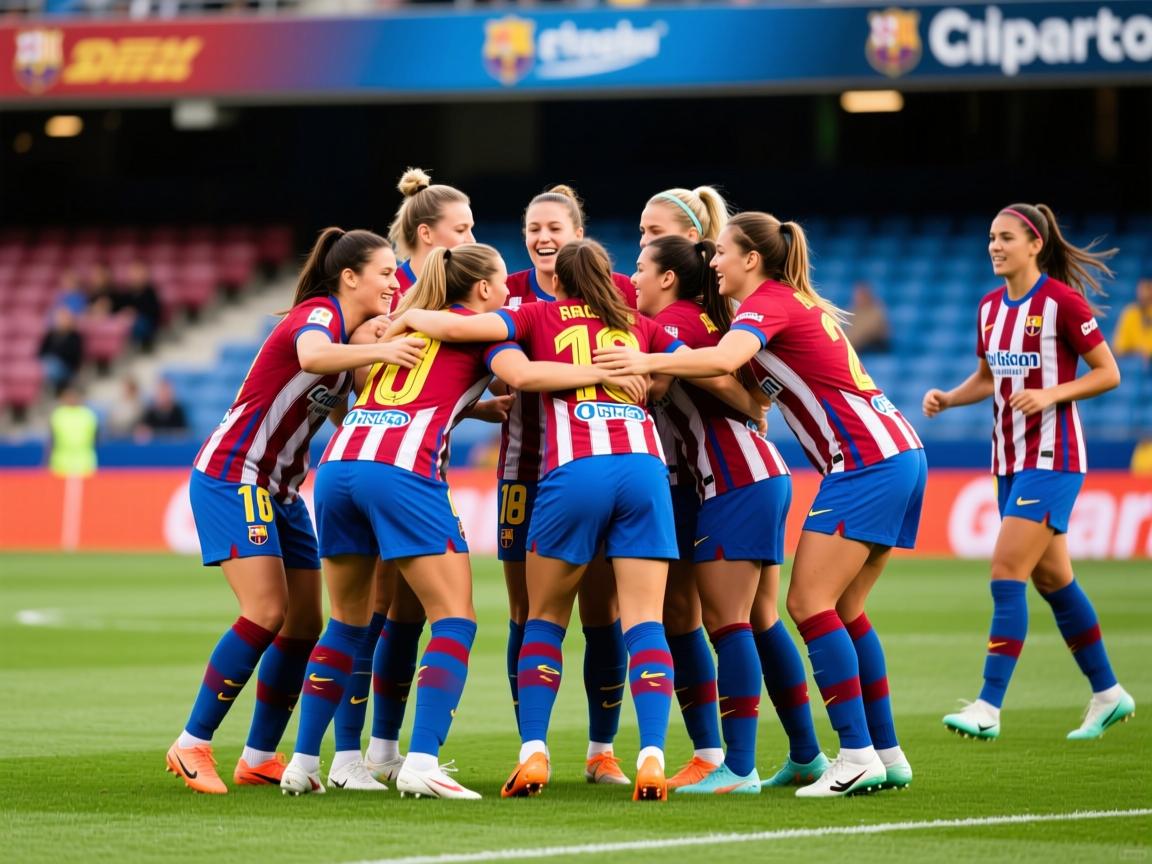 西甲女队比赛场上，球员齐心协力  第4张